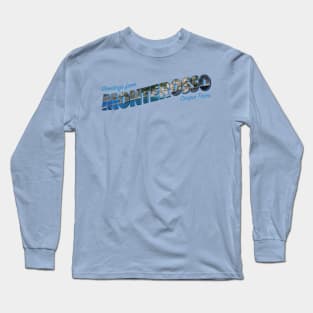 Greetings from Monterosso al Mare in Cinque Terre Vintage style retro souvenir Long Sleeve T-Shirt